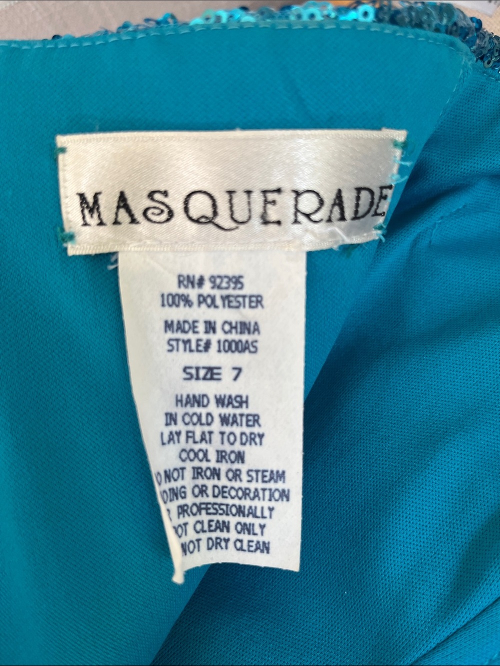 Teal Sequin Bodice Short Party Dress - Picture 9 of 9